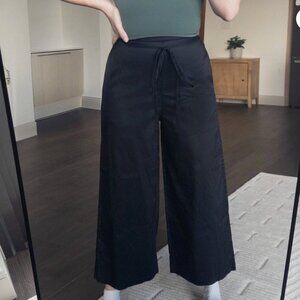 NWT COS Wide Leg Ankle Pants with Tie Front and Elastic Waist, Size 4
